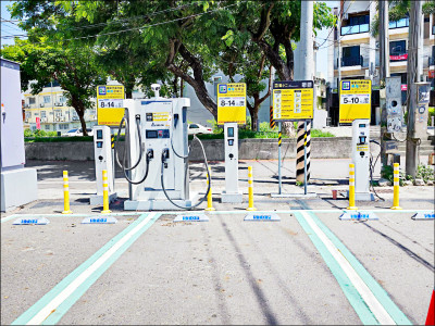 台南電動車充電站 今增19處40席