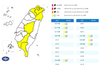 雨彈轟炸區縮小 8縣市慎防大雨