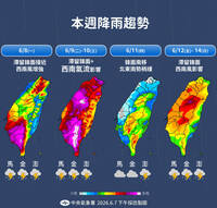 明天雨炸南部下到發紫 午後橘紅雨彈襲北部