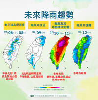 巴威颱風週五六最逼近台灣 紫紅暴雨地區曝光