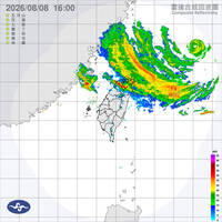 白海豚最新風雨預測出爐！4縣市山區雨量、6區域風力達停班課