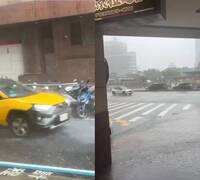 白海豚來了！北部有感 台北車站狂風暴雨現況曝