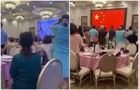 疑國民黨洛杉磯宴會卻播中共國歌、放五星旗  誇張影片曝光！
