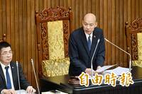 卓榮泰才赴立法院致意！韓國瑜再轟行政院：不副署武器化破壞憲政
