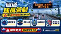 國道因薔琵實施強風管制 部分路段高架限速70公里、禁大型車