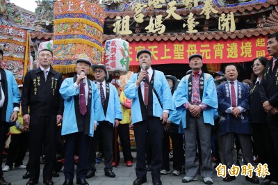 日訪團吟唱「若松樣」 新港奉天宮元宵遶境飄東洋風