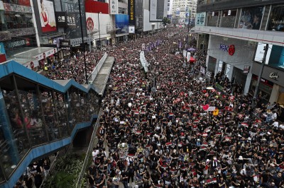 反送中黑潮塞爆6線道 空拍照超震撼！（圖輯）