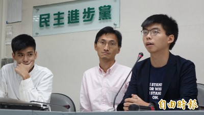 黃之鋒來訪 民進黨團︰聲援港人爭民主自由