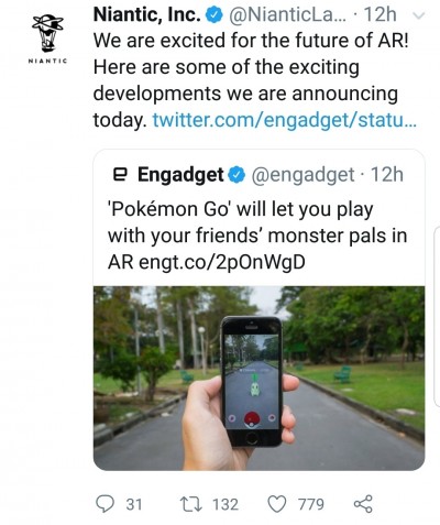 寶可夢將越來越逼真 Niantic公布最新多玩家AR互動模式