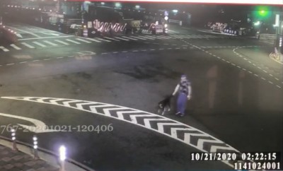 老外放狗追貓 正義女制止反遭毆打在地