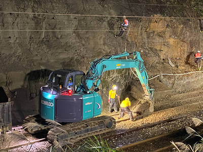 土石崩落軌道！台鐵猴硐-瑞芳路線中斷  樹林往返宜花東列車停駛