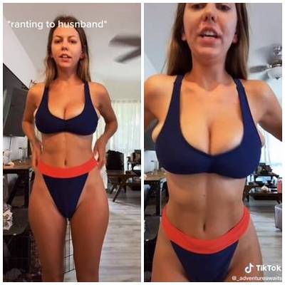 美女穿網購比基尼上胸肉溢出怒批 網友歪樓：波濤「胸」湧！