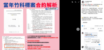 委託案合約書曝光 林奕華：竹科應即刻提告林智堅