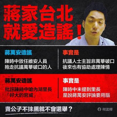 一張圖看真相！控蔣萬安造謠陳時中 何孟樺轟：不抹黑就不會選舉