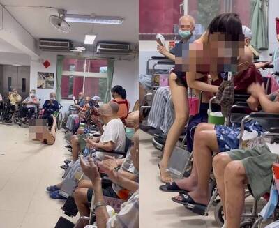 極樂療養院！辣妹穿性感內衣熱舞 「抓阿公手摸奶」全場暴動