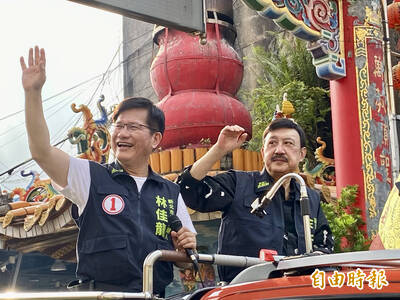 余天陪赴三重掃街 林佳龍：開票才知鹿死誰手