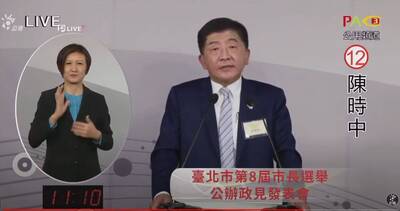 台北市長政見發表會》陳時中左批蔣萬安、右攻黃珊珊