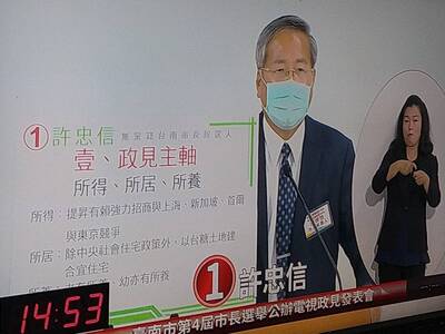台南政見會》許忠信：當市長要會說外語 不同意免費補助尿布