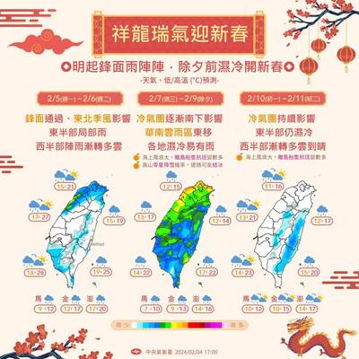 告別好天氣！明可能打響今年首聲「春雷」 春節連假前半段濕冷