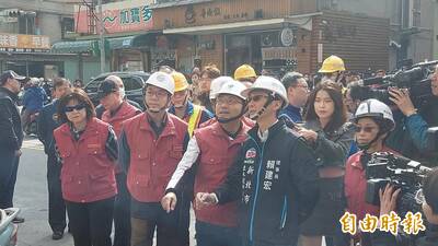 三重傾斜大樓漏夜「扶正」 侯友宜掛保證：一定確保住戶安心回家