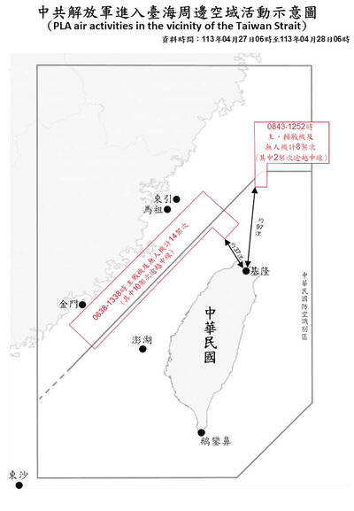 《TAIPEI TIMES》 PLA incursions continue despite KMT trip: DPP