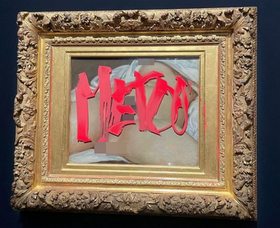紅漆「MeToo」！法國裸女名畫《世界的起源》遭破壞