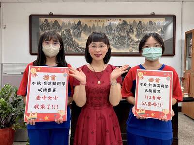 成為校長學妹！潭子國中2人會考表現亮眼可上中女中