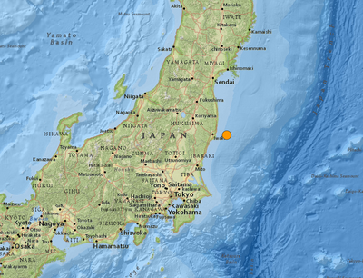日本福島海域規模4.9地震 核電廠無異常