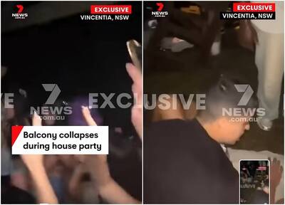 澳洲南海岸高中畢業派對狂歡！ 2樓陽台突然崩塌畫面曝光