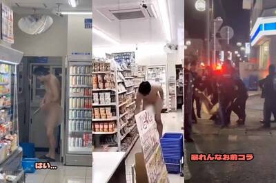 悚！ 日裸男夜闖超商「持雙刀亂砍商品」  店員顧客急逃報警