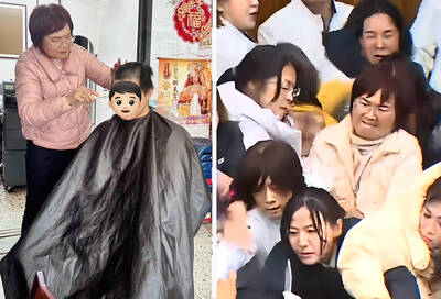 足感心！陳素月前腳立院拚藍白  後腳立馬回家替兒理髮送入伍