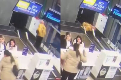 想快速通關？俄女誤闖行李輸送帶險成行李