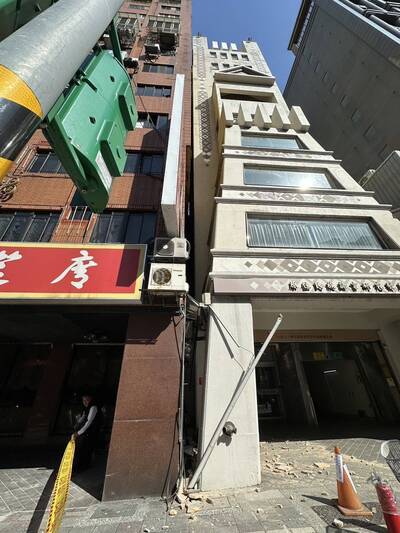 北市原民語言發展基金會大樓驚傳傾斜  現場進行交管