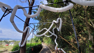 埔里逐燈祭2/8開幕！燈區氣勢磅礡巨蛇  竟由排水管組成