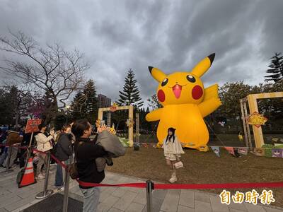 卡比獸、皮卡丘都回來了！台灣燈會現場風速減弱 市府急充氣復展