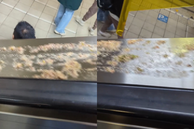 噁！台北捷運手扶梯驚見「嘔吐物瀑布」 網崩潰