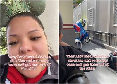 誇張！ 父母想玩迪士尼設施 竟將孩童獨留手推車內丟路邊