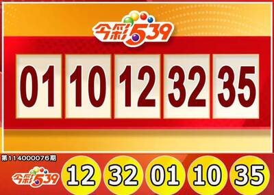 3/26 今彩539開獎啦！