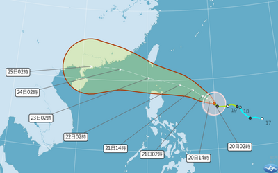 樺加沙颱風挑戰風王！下週防致災降雨狂風巨浪
