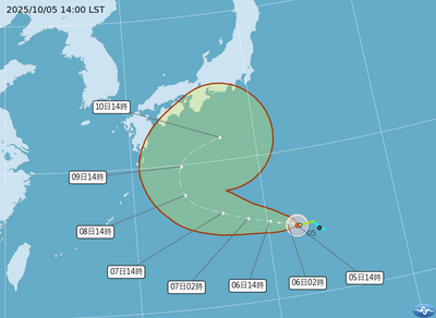 國慶連假Safe！ 哈隆估大角度北轉 颱風論壇：光復可望有一段好天氣