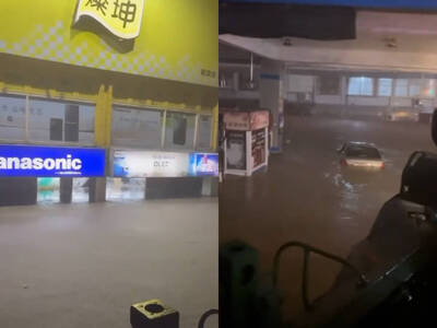 蘇澳淹大水！中山路淪「泥水河道」  加油站、電器行全遭殃