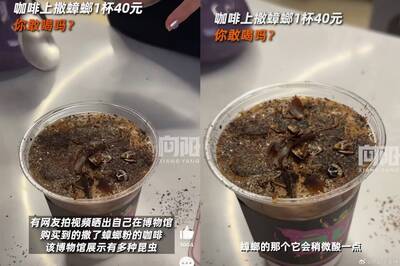 每杯196元！中國博物館「蟑螂粉咖啡」獵奇外型、口感轟動全網