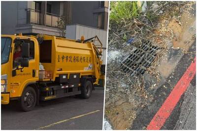 直擊！台中垃圾車「餿水倒水溝」 整條街臭爆畫面曝光