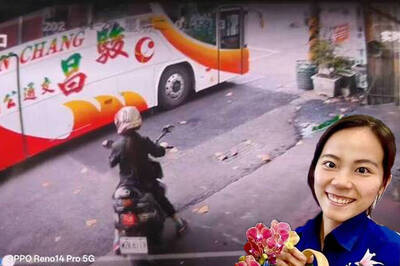 台南女警遭輾身亡 疑前方遊覽車違停釀連環車禍