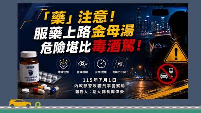藥駕危險不輸毒酒駕！警政署：吃鎮靜、安眠藥上路 恐涉公共危險罪