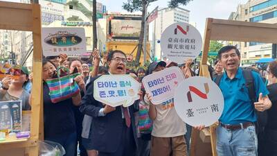 南市前進韓國首爾弘大商圈推廣觀光 黃偉哲到場交流