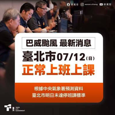 蔣萬安宣布上班課還搭「帥照」 網酸：怎麼沒有多一天整理假
