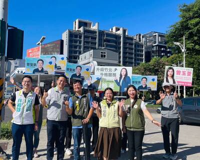 綠營年輕團隊街頭宣講 曾聖凱喊「縣市連線」延續竹北榮耀