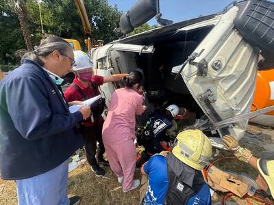 台南首例「院前現場輸血」 成功搶救國道車禍駕駛