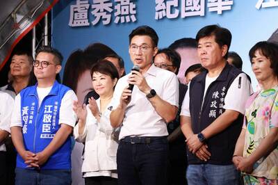 江啟臣聯合陳政顯舉辦問政說明會 盧秀燕「回娘家」喊「凍蒜」！